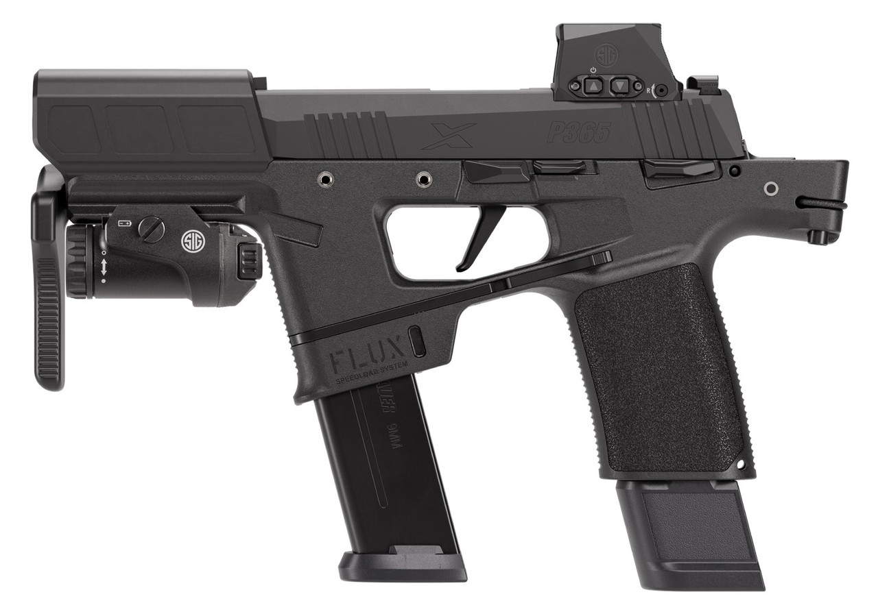 SIG SAUER P365 FLUX SENTRY TAC KIT 9MM PISTOL 6" BLACK DEPLOYED BRACE 1-25RD, 2-21RD, 1-17RD